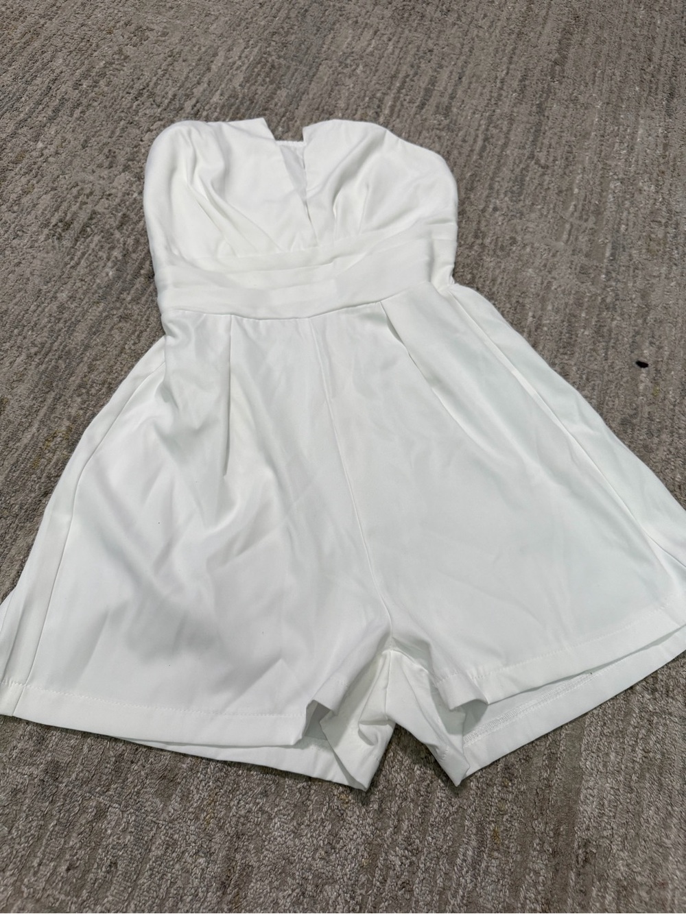 Strapless White Romper